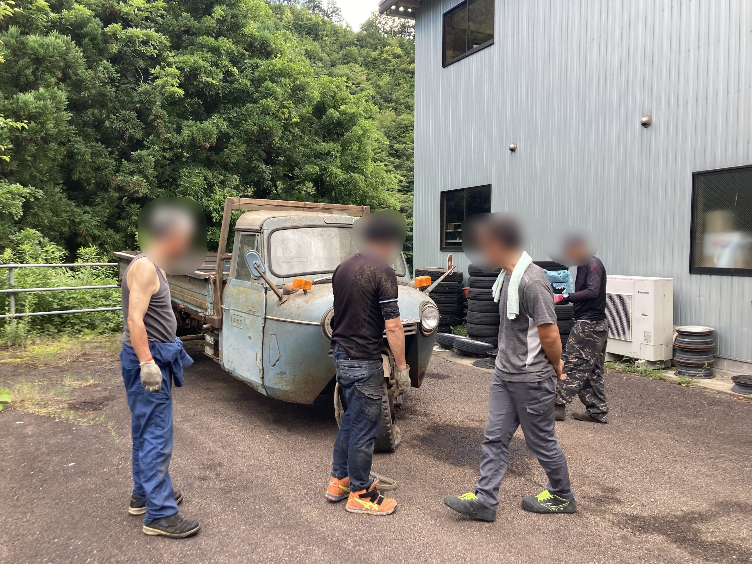 無事に作業完了で車両状態を確認