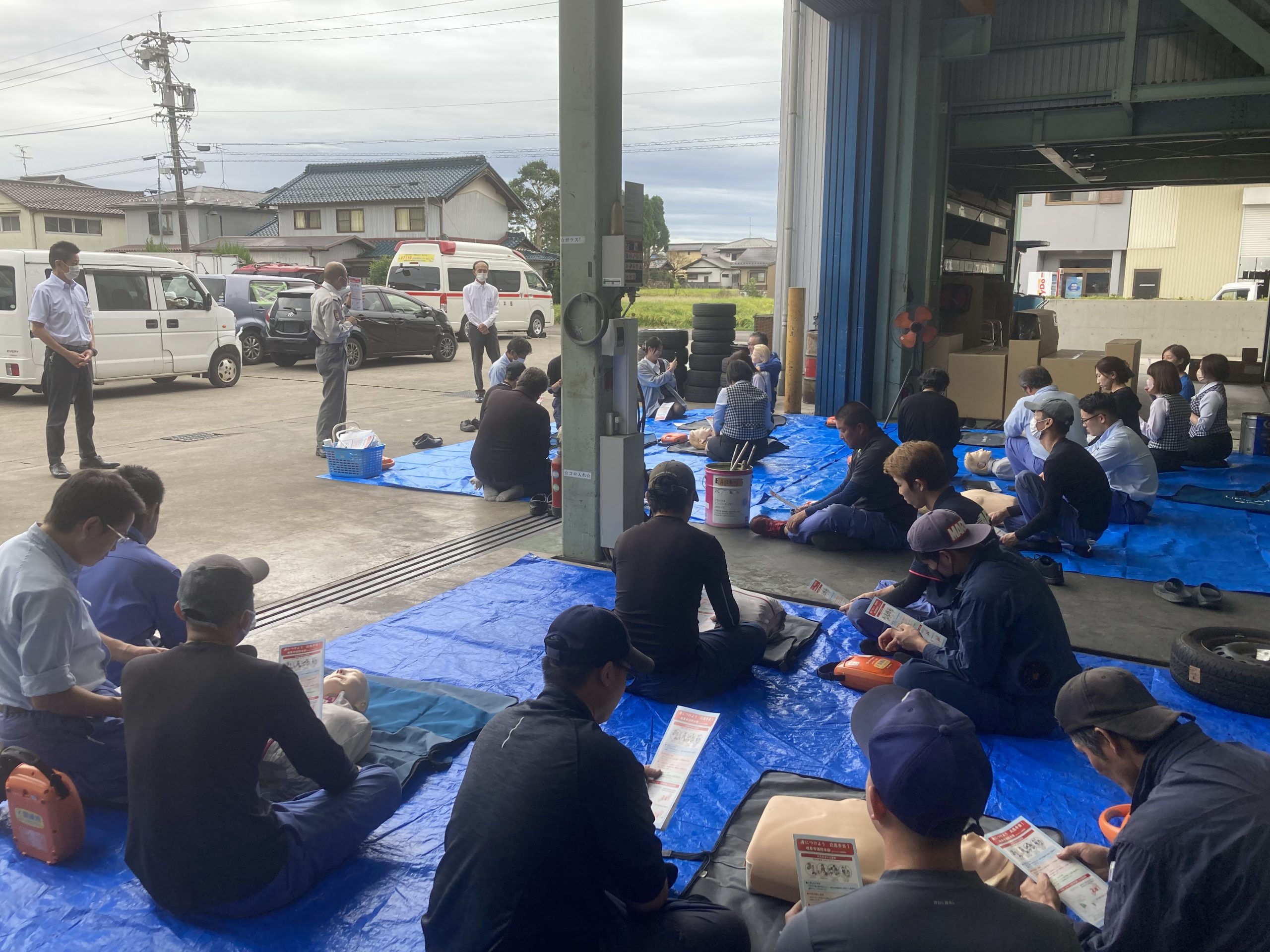 岐阜市消防の救急隊員による、救命救急講習
